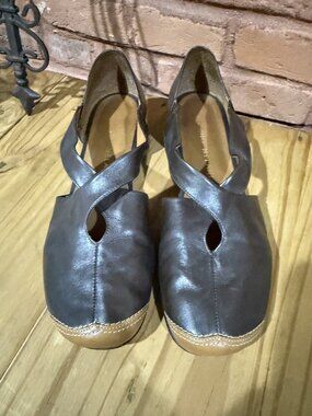 Vtg 90s Women’s 10 M Mary Jane Antonio Melani Brown Leather Color block Shoes